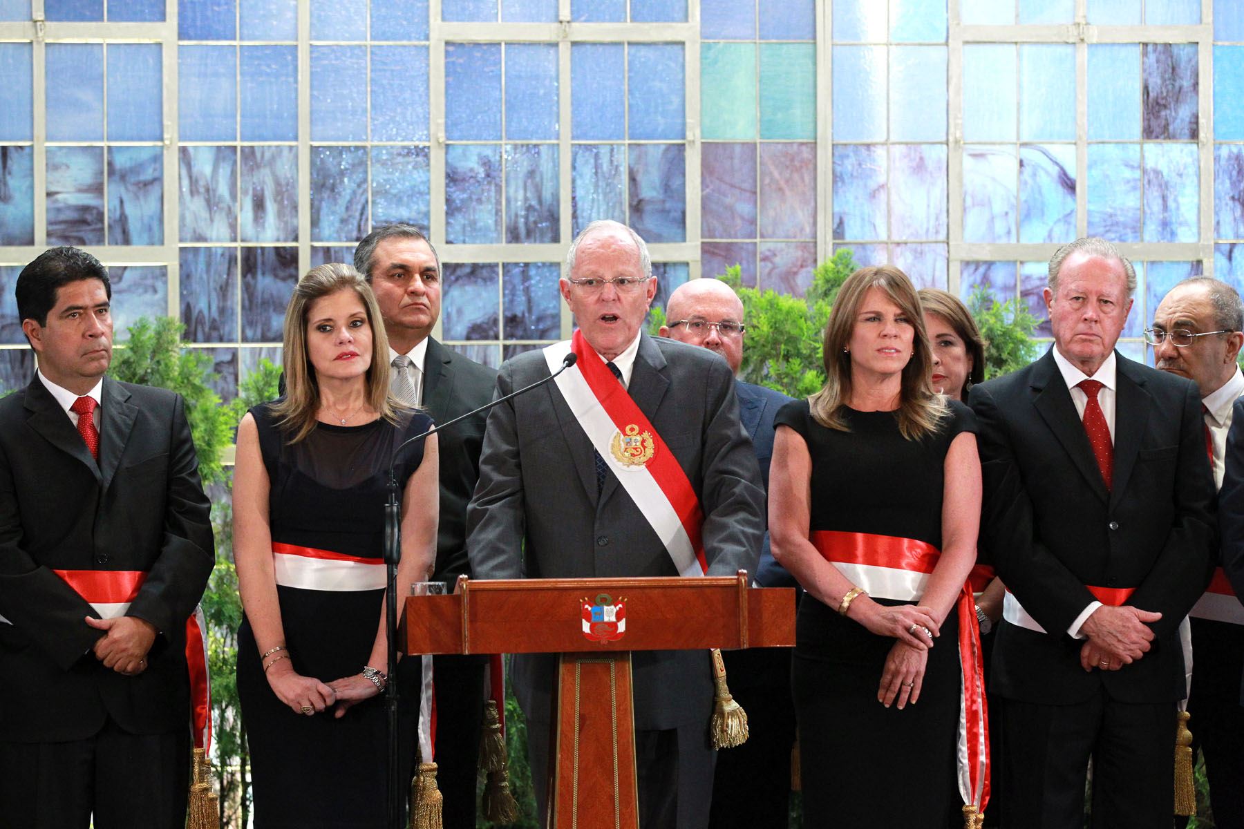 LIMA- PERÚ- 09 ENERO. Presidente de la República, Pedro Pablo Kuczynski, juramenta a nuevos ministros. Foto: ANDINA/Dante Zegarra.