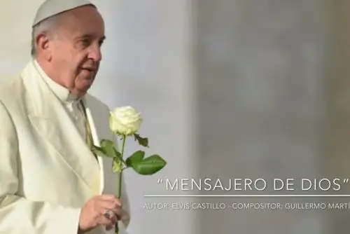 “Mensajero de Dios” es el título de la marinera creada en homenaje a la visita del Papa Francisco a Trujillo. El autor es el seminarista Elvis Castillo, un trujillano vinculado con la música y el arte; y los intérpretes son Guillermo Martínez, quien además compuso la melodía, y Edelmira del Rosario.