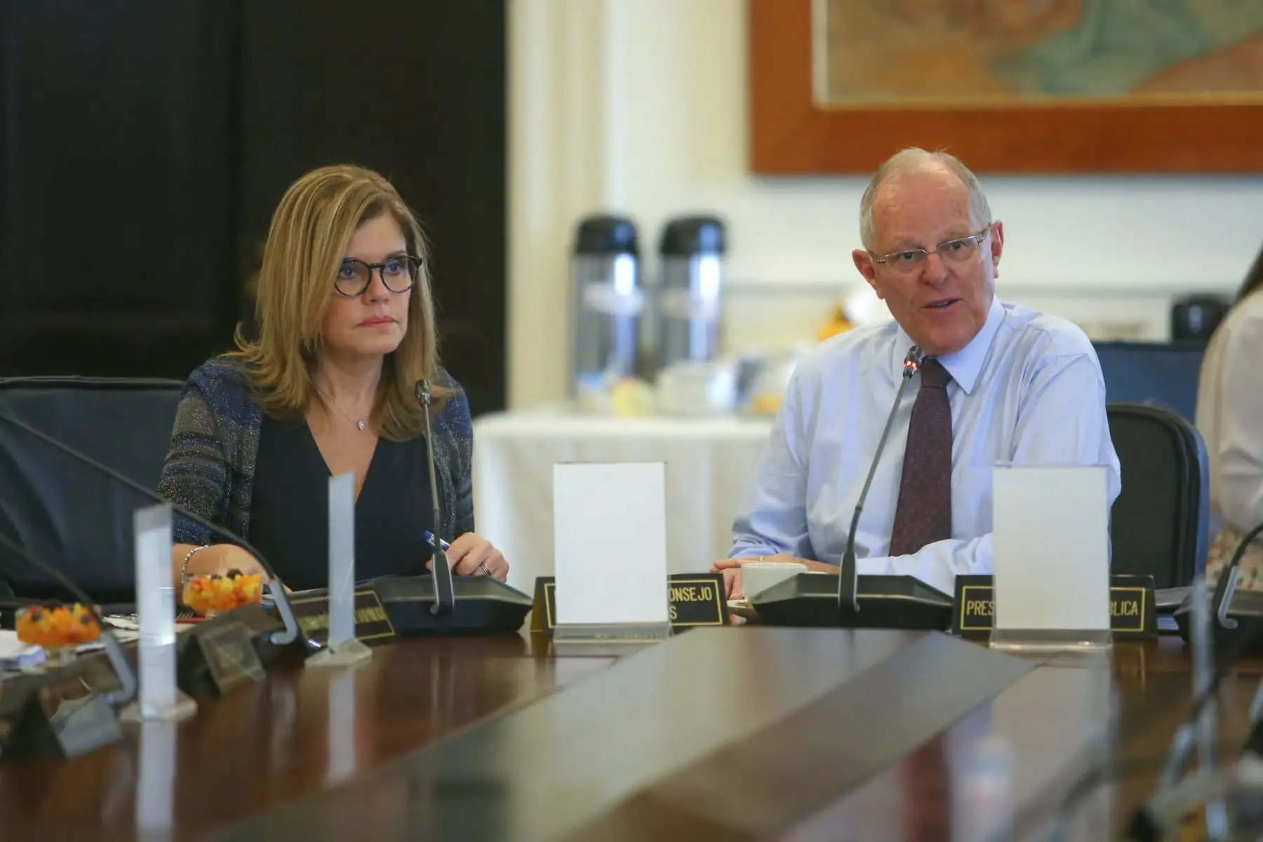 Presidente Kuczynski preside la primera reunión del Consejo de Ministros con su nuevo gabinete.   Foto: ANDINA/Prensa Presidencia
