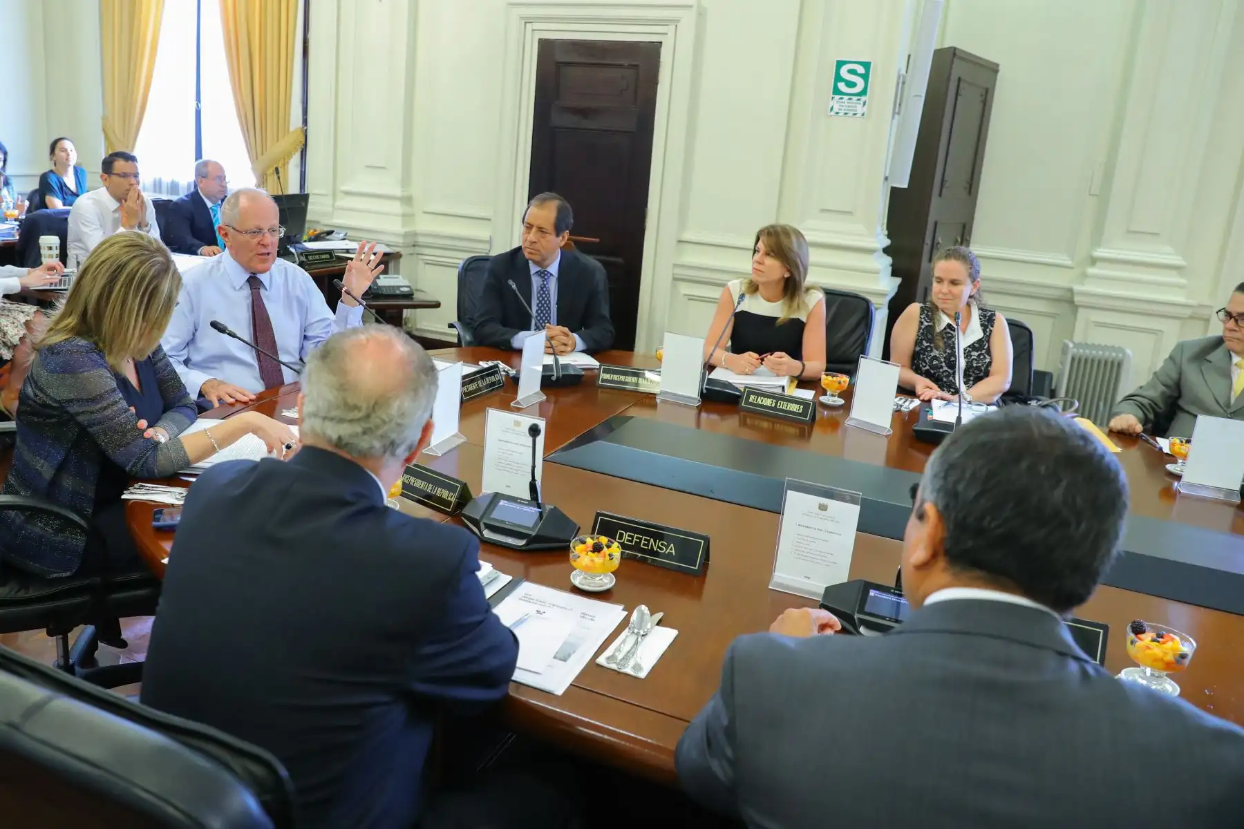 Presidente Kuczynski preside la primera reunión del Consejo de Ministros con su nuevo gabinete.   Foto: ANDINA/Prensa Presidencia