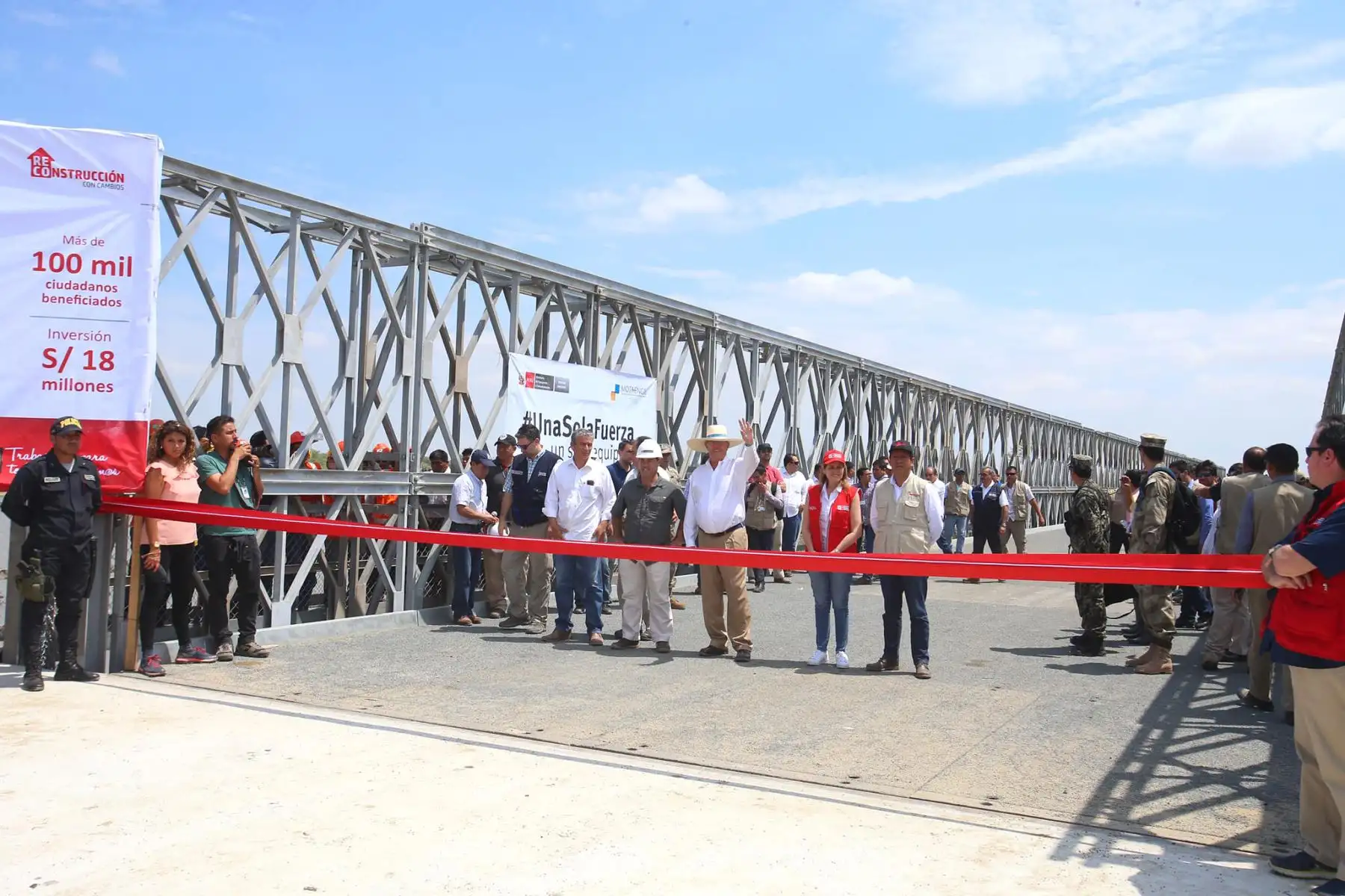 Presidente Kuczynski inaugura el Puente Modular Independencia en Catacaos, Piura. Foto: ANDINA/ Prensa Presidencia