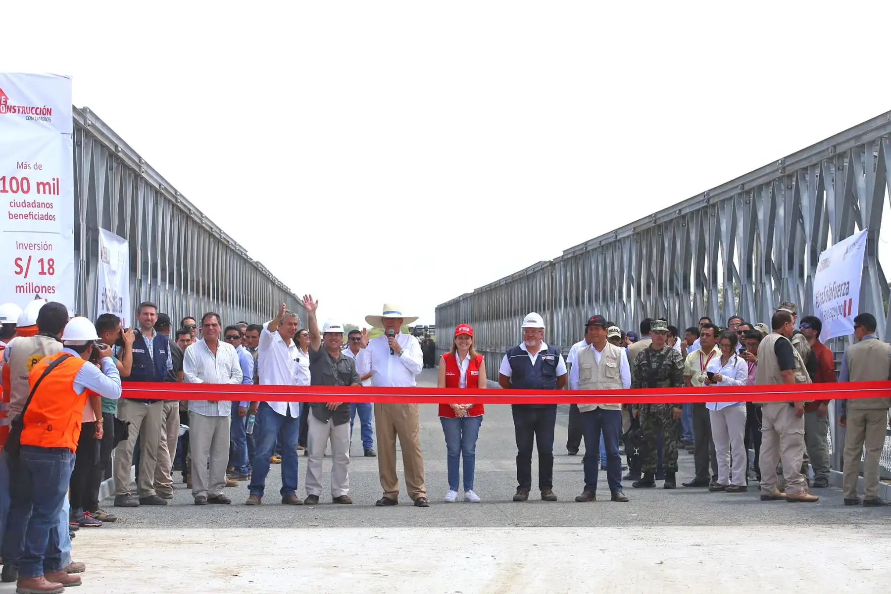 Presidente Kuczynski inaugura el Puente Modular Independencia en Catacaos, Piura. Foto: ANDINA/ Prensa Presidencia