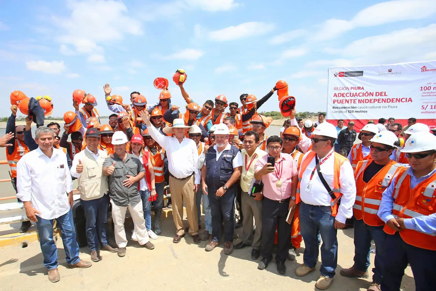 Presidente Kuczynski inaugura el Puente Modular Independencia en Catacaos, Piura. Foto: ANDINA/ Prensa Presidencia