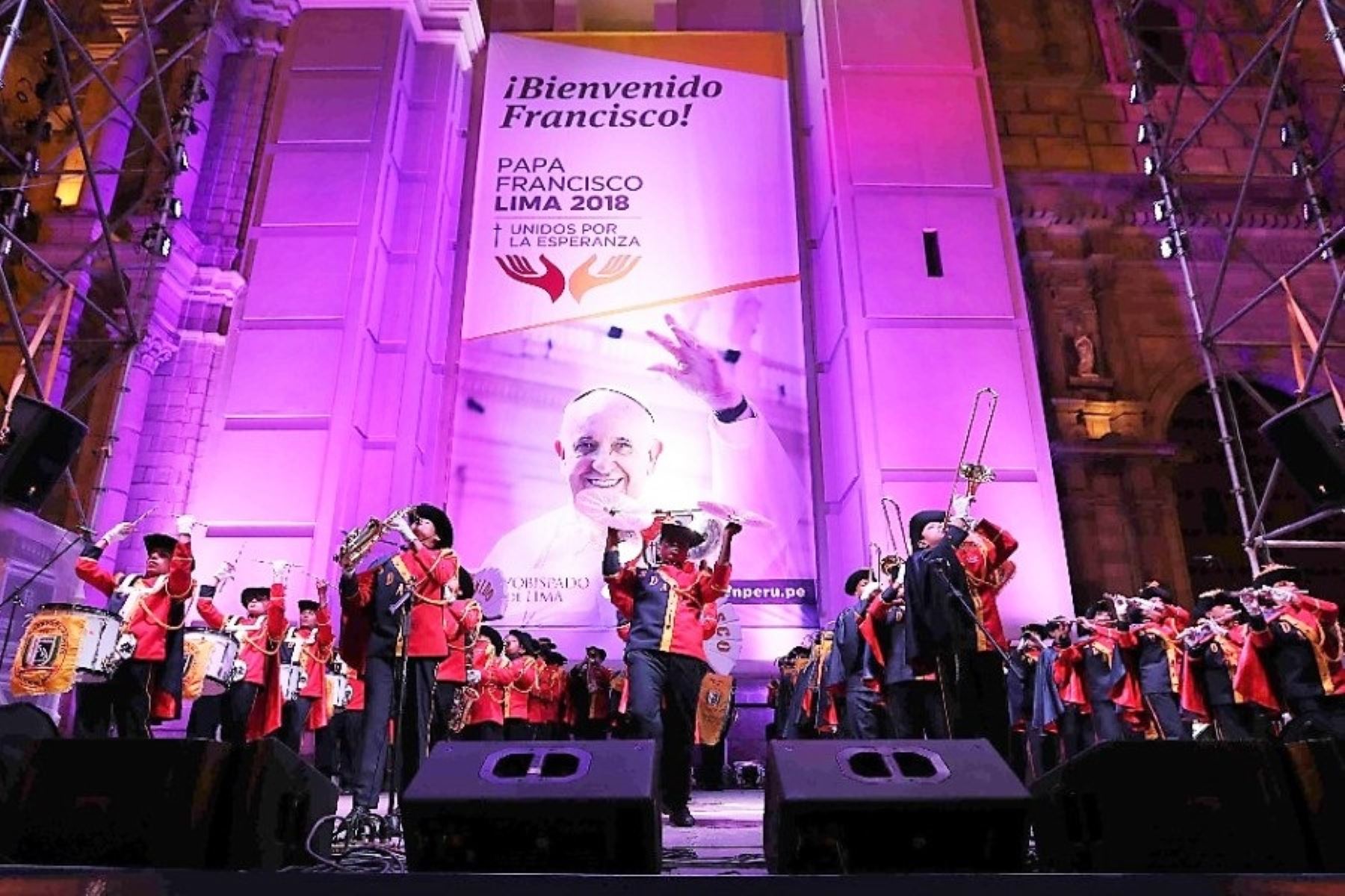 Papa Francisco: alumnos de colegio de San Miguel pondrán la música en Las Palmas. Foto: ANDINA/Difusión.