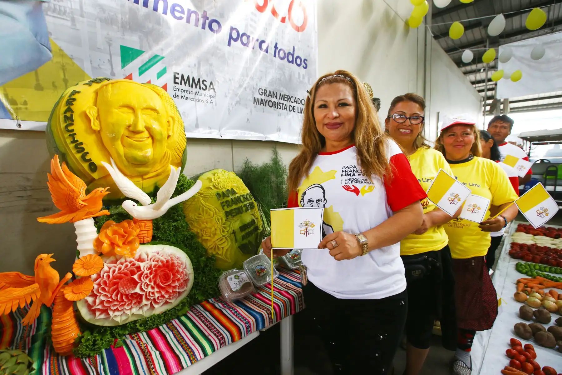 Los comerciantes aprovecharon esta ocasión para promocionar sus productos. Foto: ANDINA/Melina Mejía.