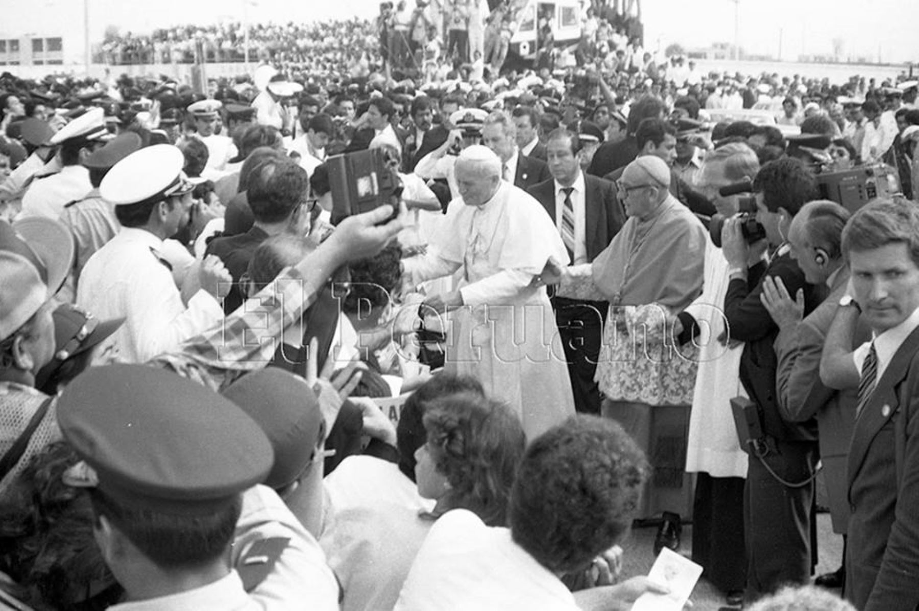 Visita del Papa Juan Pablo II al Perú en 1985. Foto: ANDINA