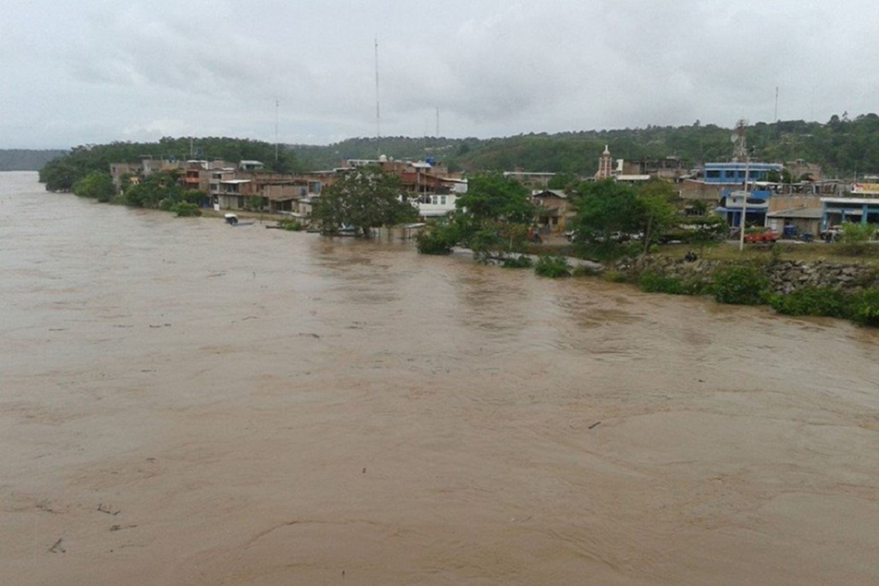 Río Huallaga incrementó su nivel y está próximo al estado de alerta naranja. ANDINA/archivo