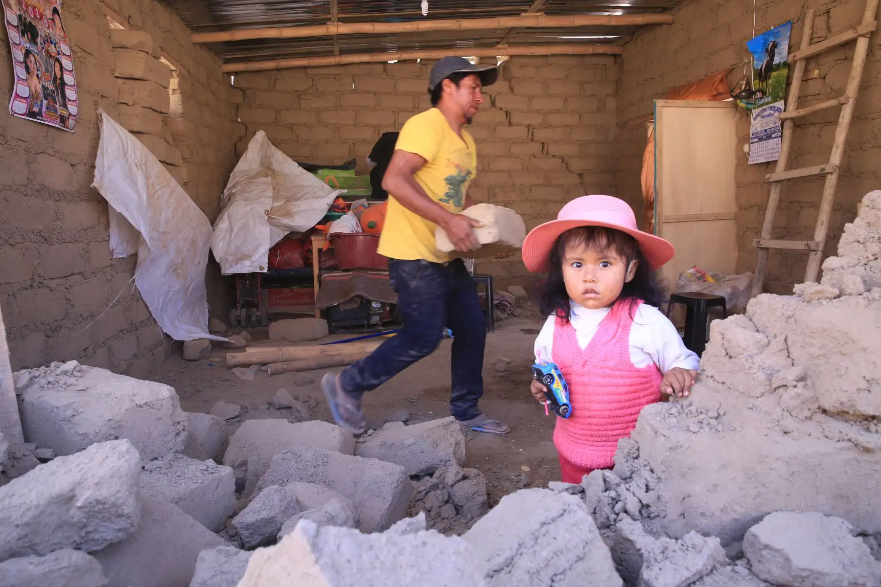 Centro poblado Relave en el distrito de Pullu provincia Parinacochas en Ayacucho, tambien se vio afectado por el sismo de esta madrugada.  Foto: ANDINA/Difusión