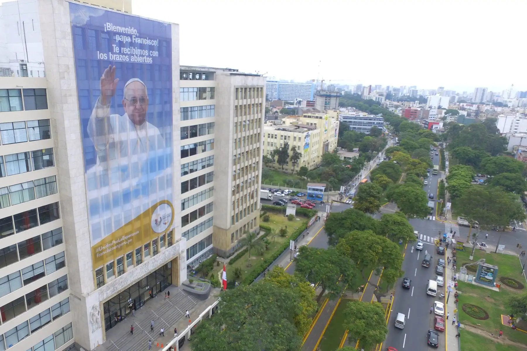 Por estas calles hará su primer recorrido en Lima el Papa Francisco. Foto: ANDINA/Jhony Laurente