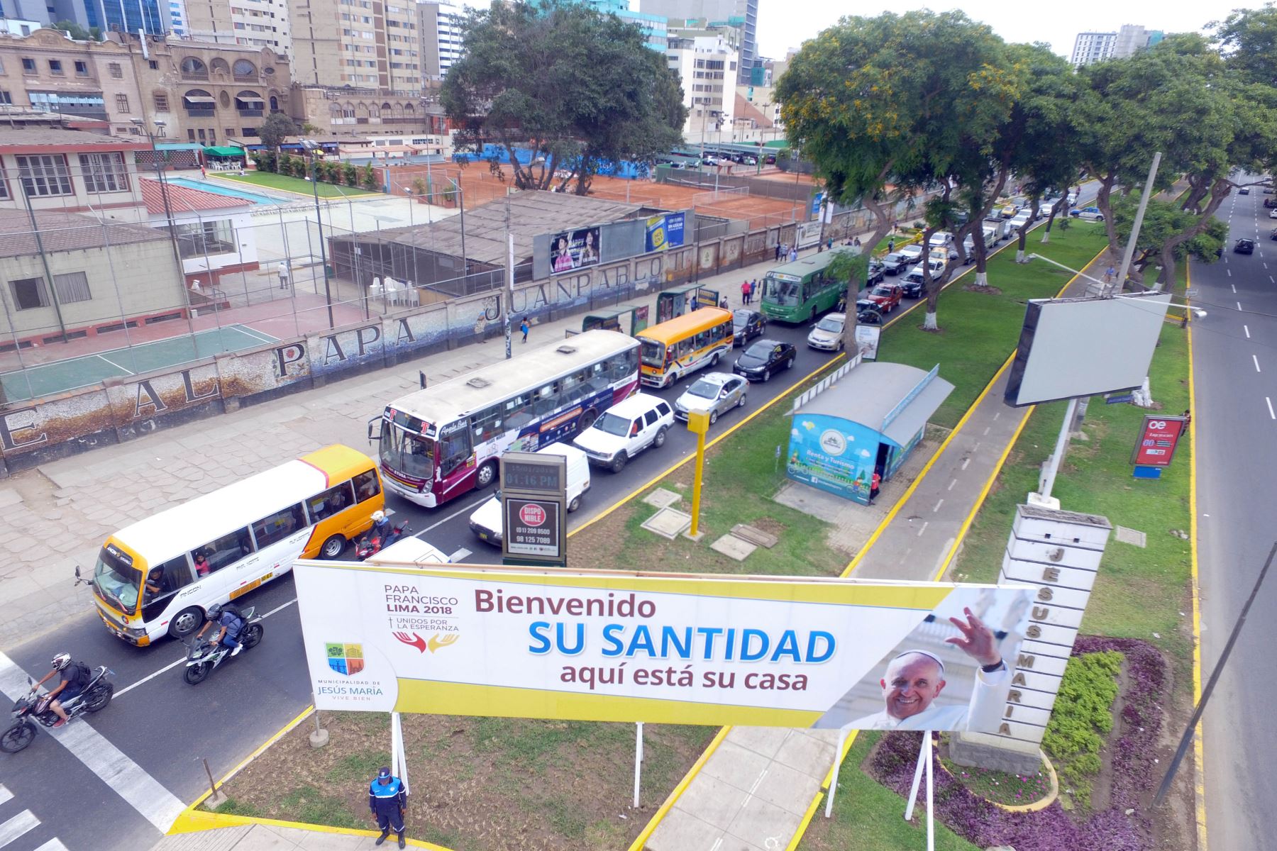 Por estas calles hará su primer recorrido en Lima el Papa Francisco. Foto:ANDINA/Jhony Laurente