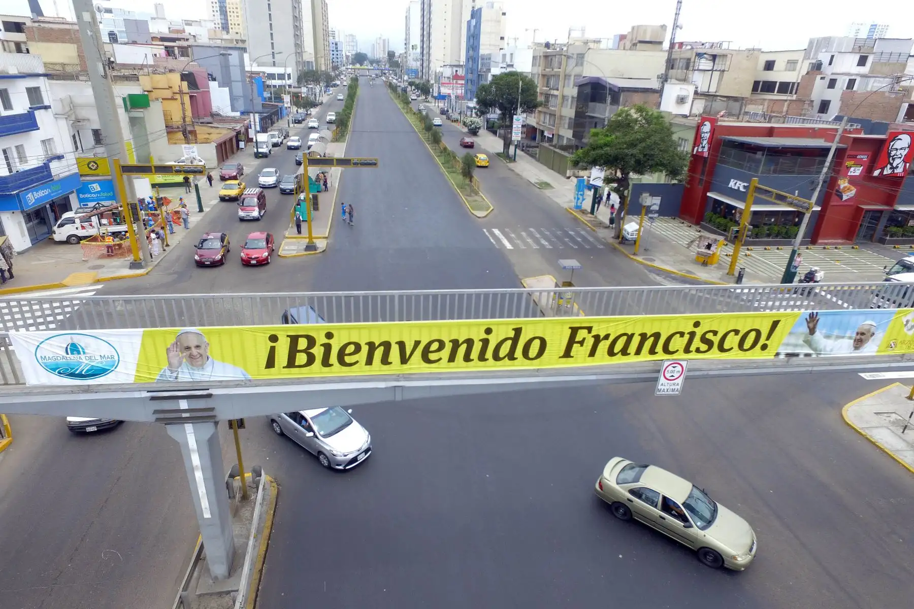 Por estas calles hará su primer recorrido en Lima el Papa Francisco. Foto:ANDINA/Jhony Laurente