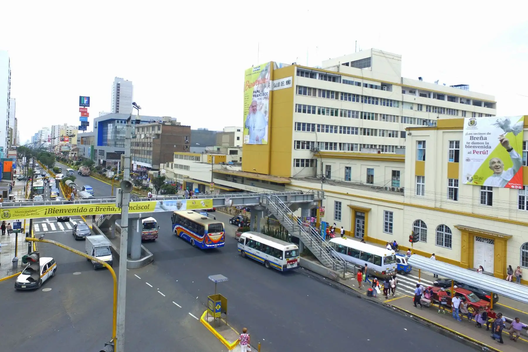 Por estas calles hará su primer recorrido en Lima el Papa Francisco. Foto:ANDINA/Jhony Laurente