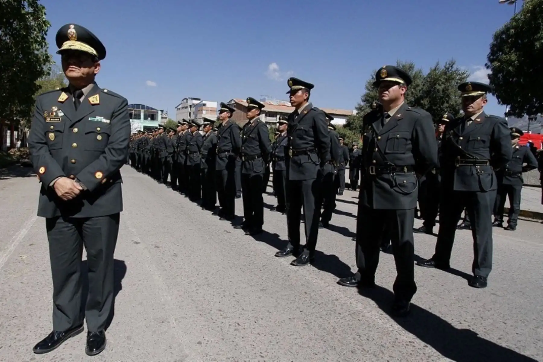 50 policías de Cusco, especialistas en protección de dignatarios, reforzarán seguridad en Puerto Maldonado por visita del Papa Francisco. ANDINA/Percy Hurtado