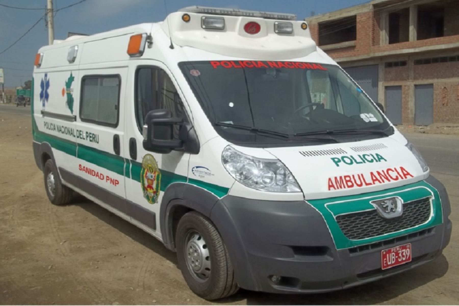 Ambulancia de la Sanidad de las Fuerzas Policiales. Foto:Andina/difusión