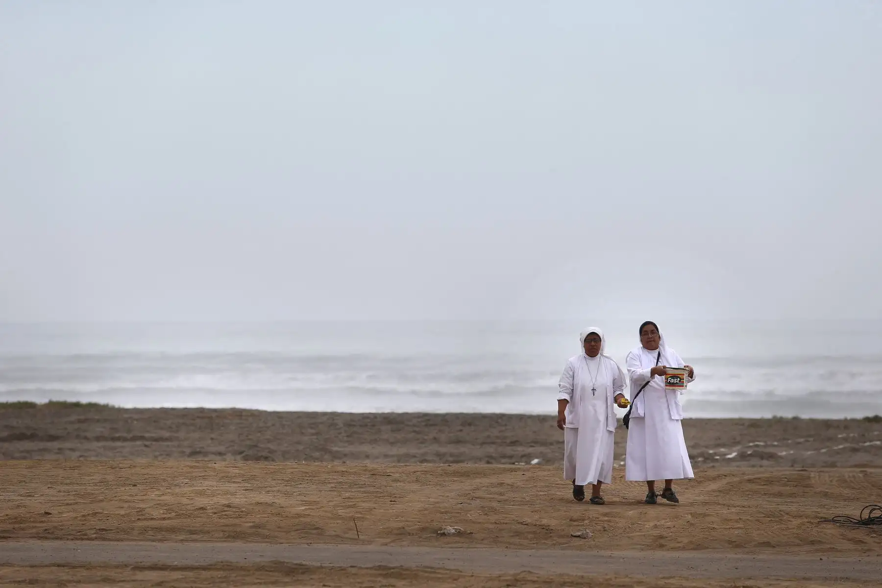 TRUJILLO PERÚ - ENERO 17. El balneario Huanchaco se prepara para la Misa del Papa Francisco. Foto: ANDINA/Pavel Ugaz