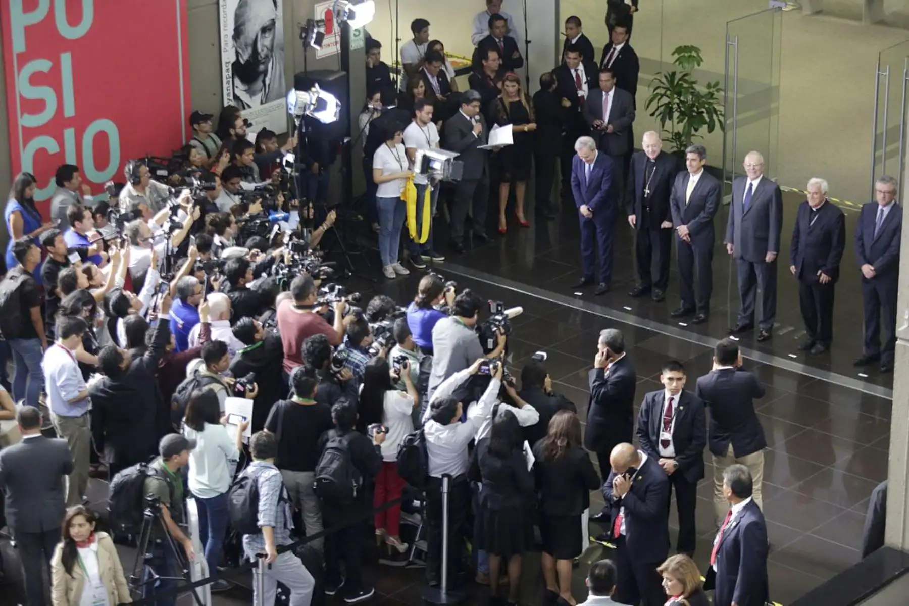 18/01/2018   El Jefe del Estado, Pedro Pablo Kuczynski, inaugura el Centro Internacional de Prensa (CIP). Foto: ANDINA/Felipe Romero.