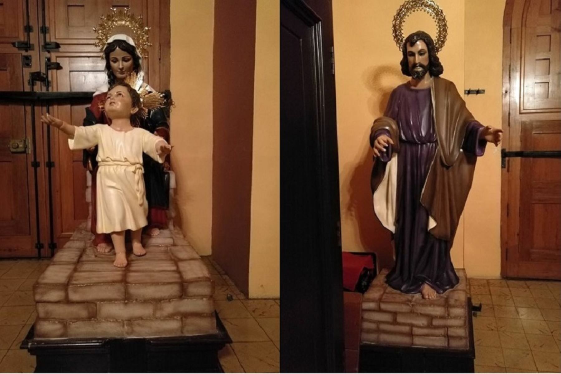 Esculturas de la Sagrada Familia de Lambayeque serán bendecidas por el Papa Francisco en Trujillo. ANDINA