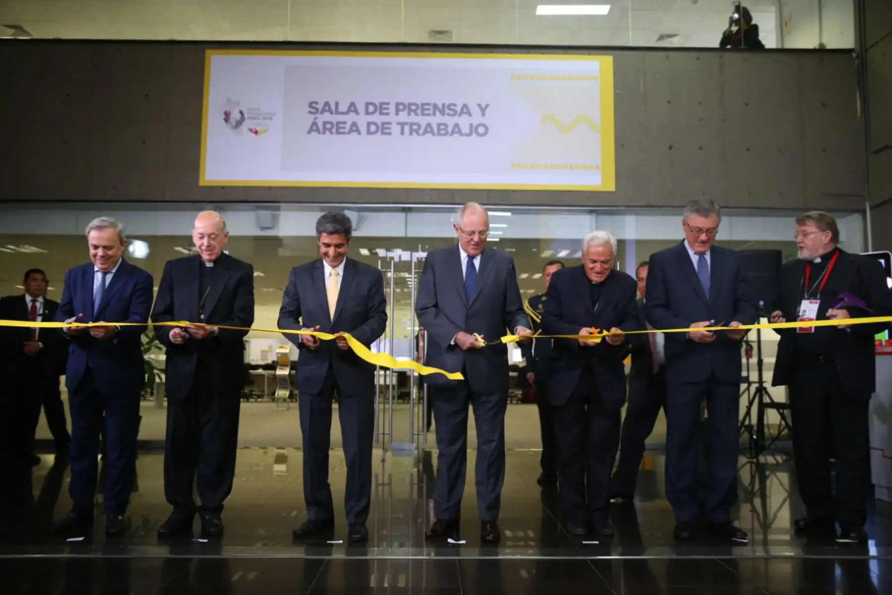 El Jefe del Estado, Pedro Pablo Kuczynski, inaugura el Centro Internacional de Prensa (CIP). Foto: ANDINA/Prensa Presidencia.
