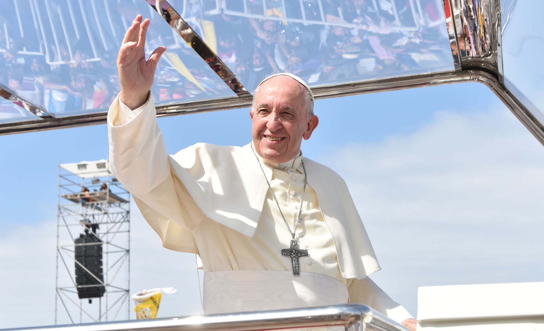 18/01/2018   El Papa Francisco ofrece misa en playa de Lobitos, Iquique. Foto: AFP