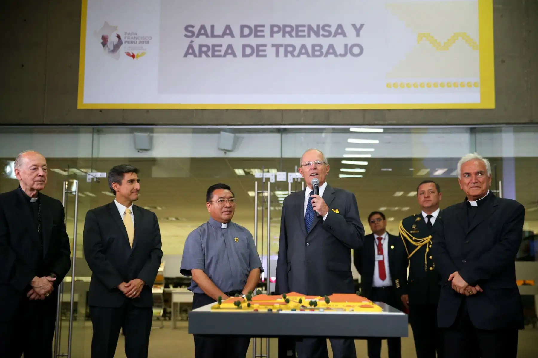 El jefe de Estado, Pedro Pablo Kuczynski, inaugura el Centro Internacional de Prensa (CIP). Foto: ANDINA/Prensa Presidencia