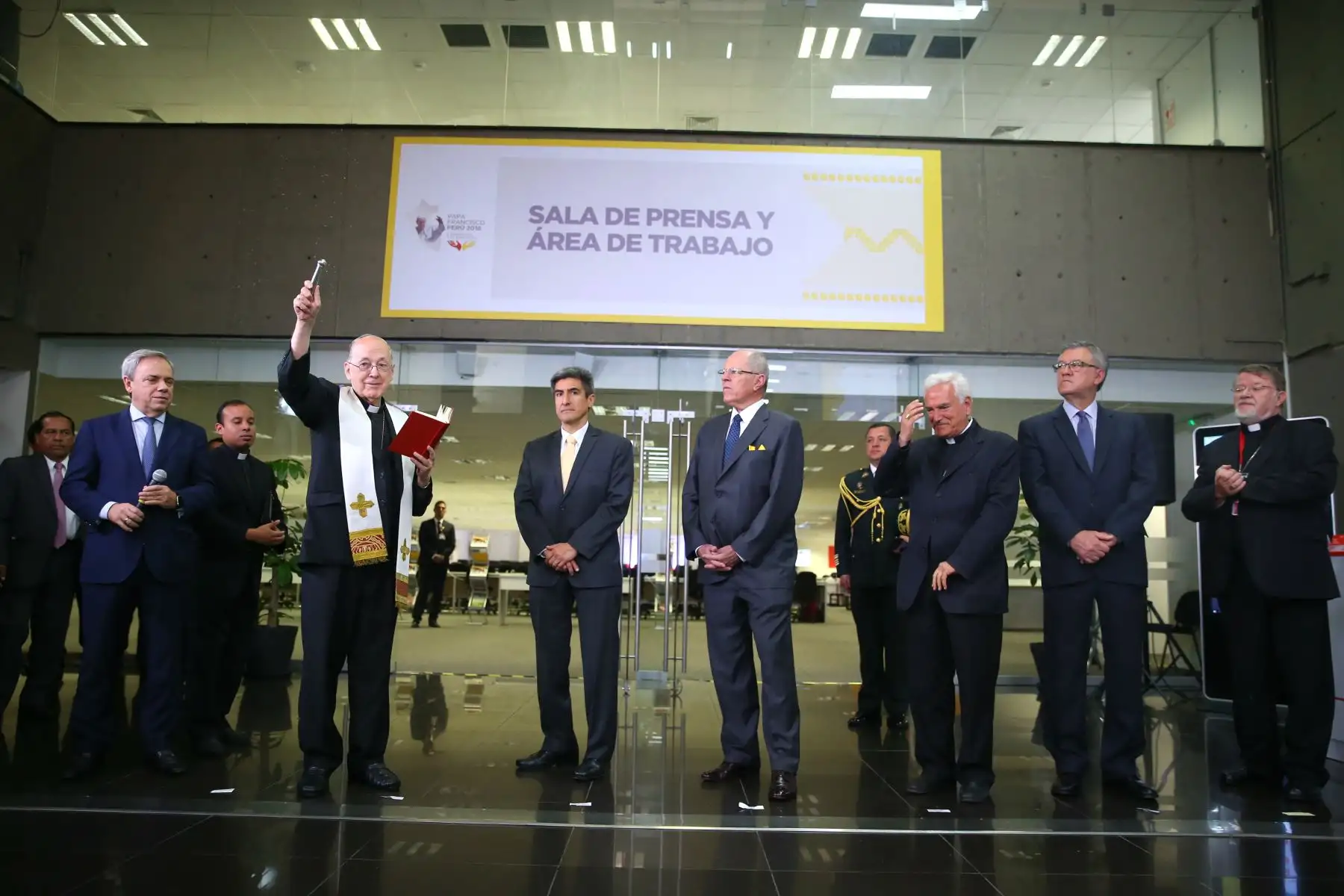 El jefe de Estado, Pedro Pablo Kuczynski, inaugura el Centro Internacional de Prensa (CIP). Foto: ANDINA/Prensa Presidencia