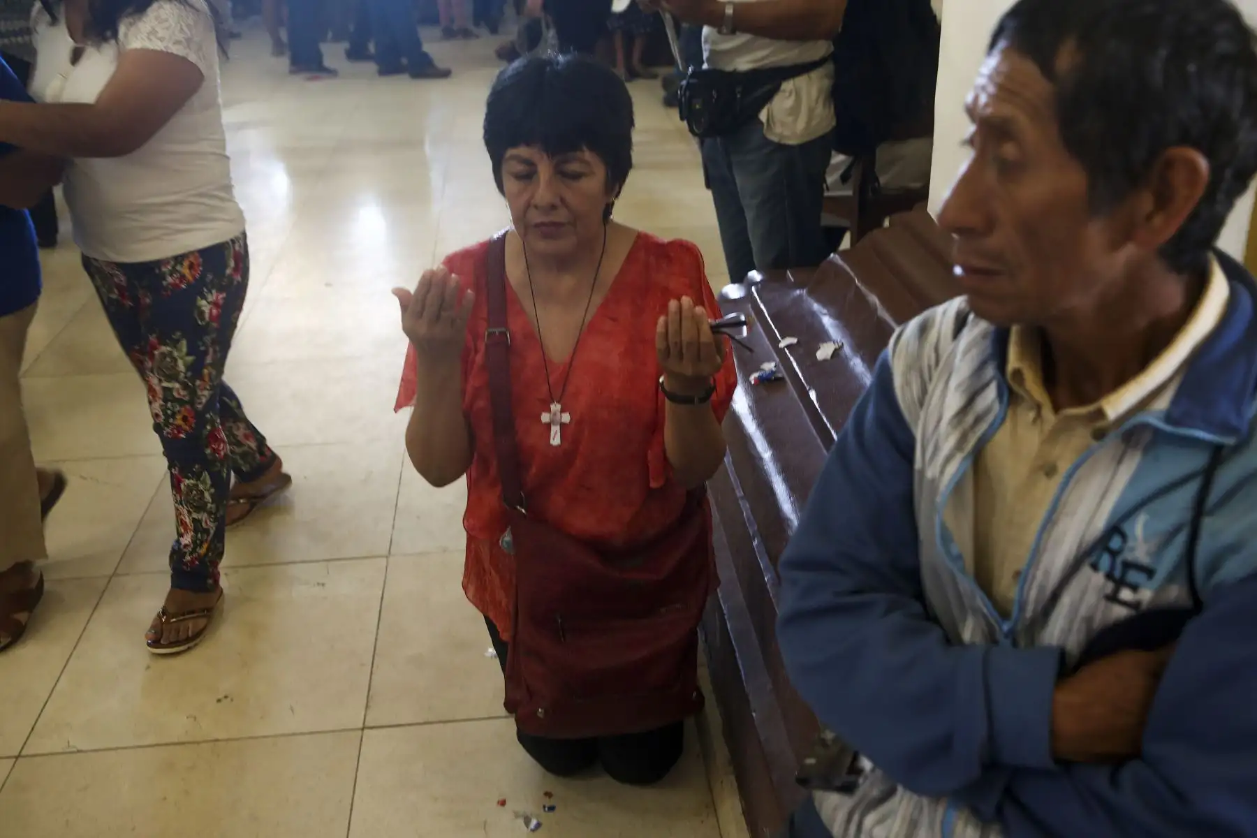TRUJILLO PERÚ - ENERO 18. Trujillanos esperan con entusiasmo la vista del Papa Francisco. Foto: ANDINA/Roberto Cáceres