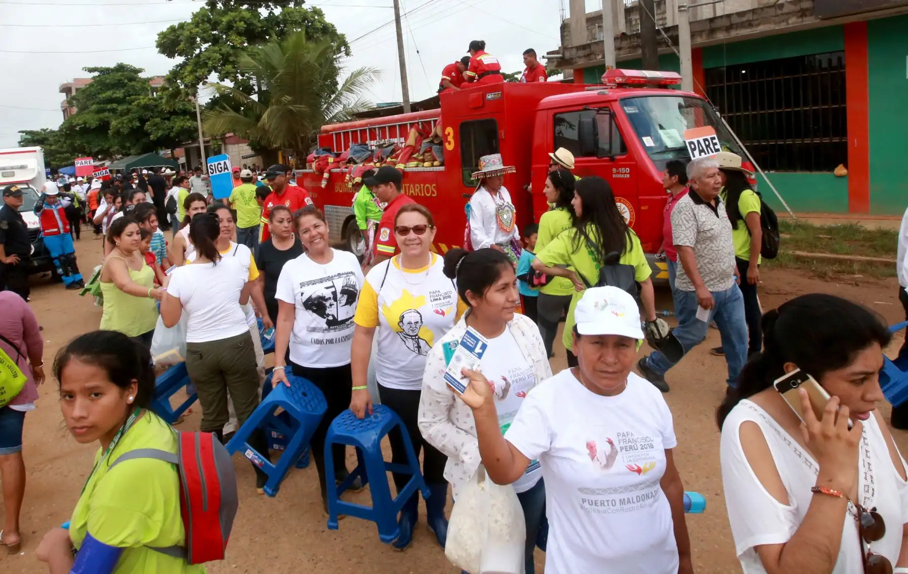 PUERTO MALDONADO PERÚ - ENERO19. Puerto Maldonado espera con entusiasmo al Papa Francisco. Foto: ANDINA/Jhony Laurente