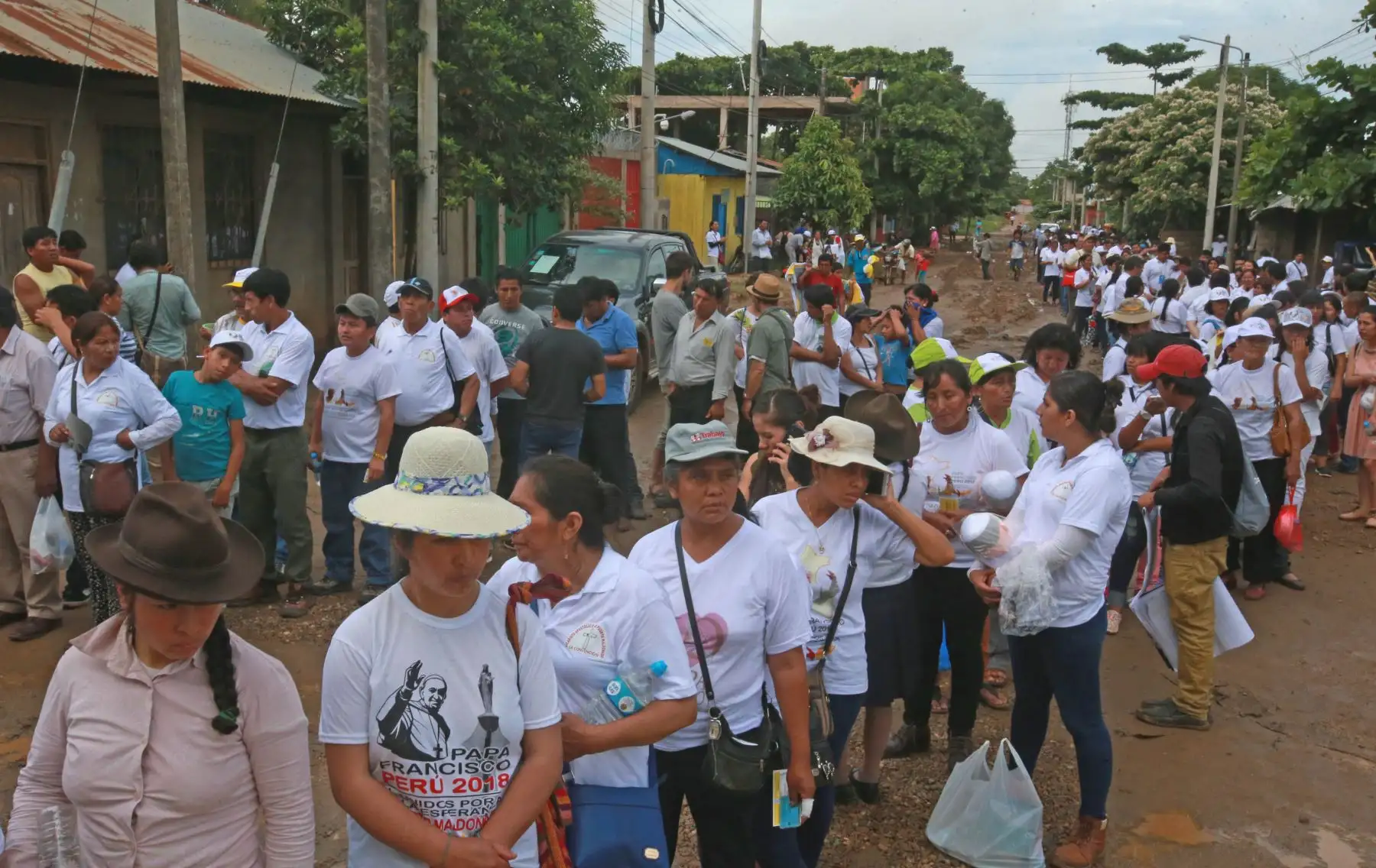 PUERTO MALDONADO PERÚ - ENERO19. Puerto Maldonado espera con entusiasmo al Papa Francisco. Foto: ANDINA/Jhony Laurente