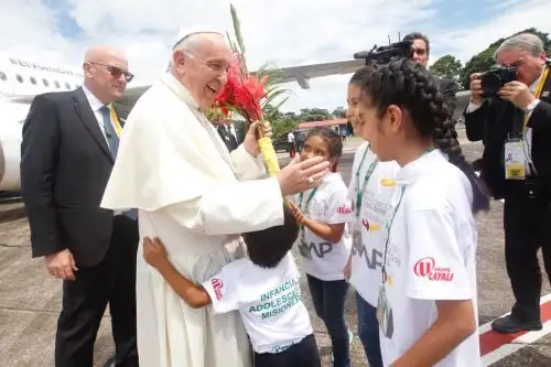 19/01/2018   Papa Francisco llega a Puerto Maldonado. Foto: ANDINA/Carolina Urra