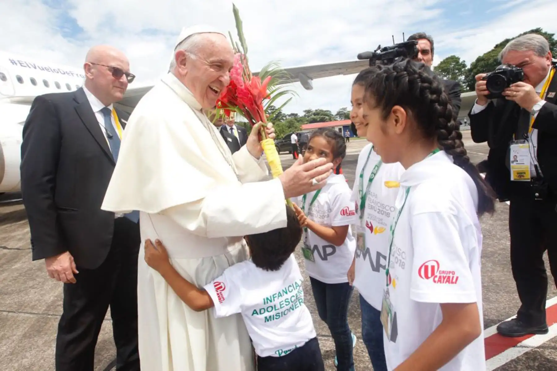 19/01/2018   Papa Francisco llega a Puerto Maldonado. Foto: ANDINA/Carolina Urra