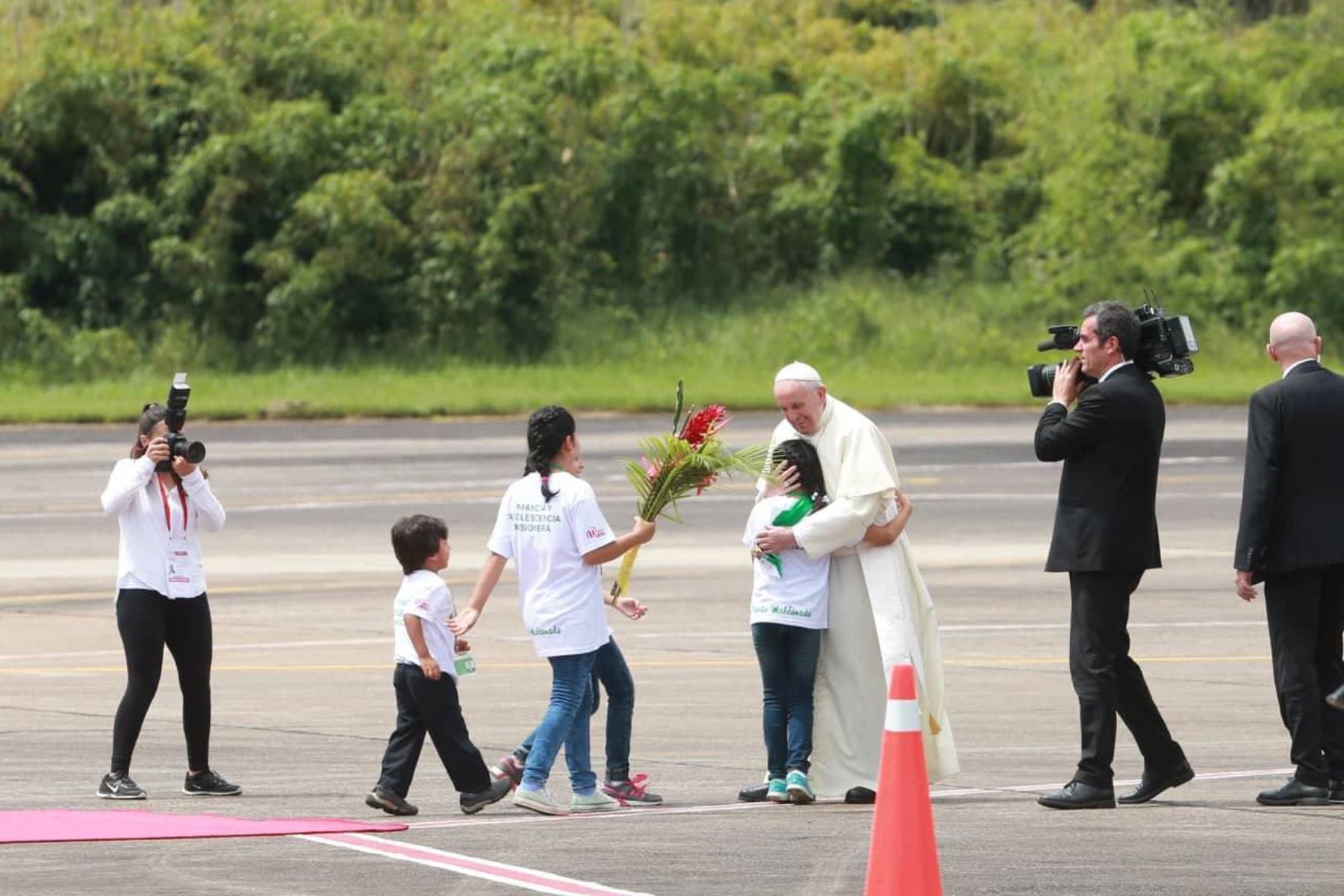 19/01/2018   Papa Francisco llega a Puerto Maldonado. Foto: ANDINA/Norman Córdova