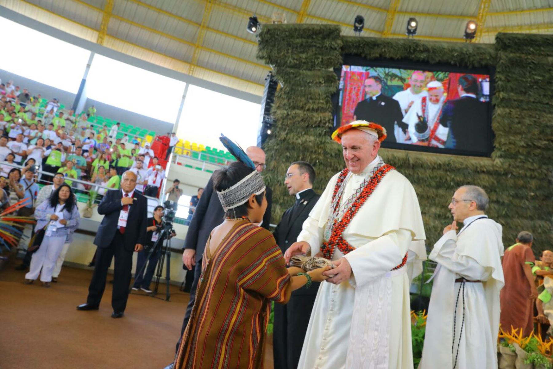 Papa Francisco en Puerto Maldonado. Foto: ANDINA/Prensa Presidencia.