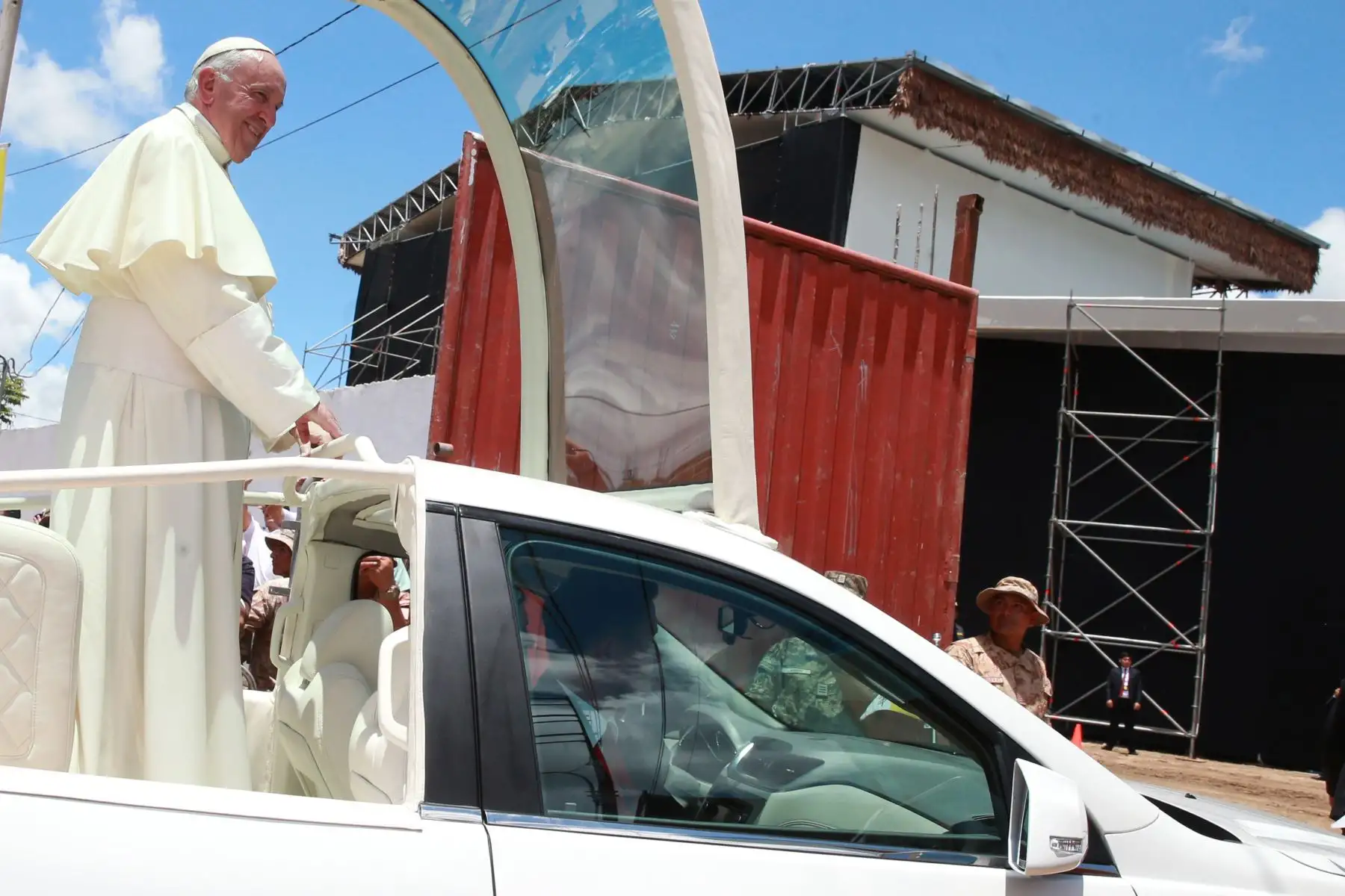 PUERTO MALDONADO PERÚ - ENERO 19. Papa Francisco llega  a Puerto Maldonado. Foto: ANDINA/Vidal Tarqui