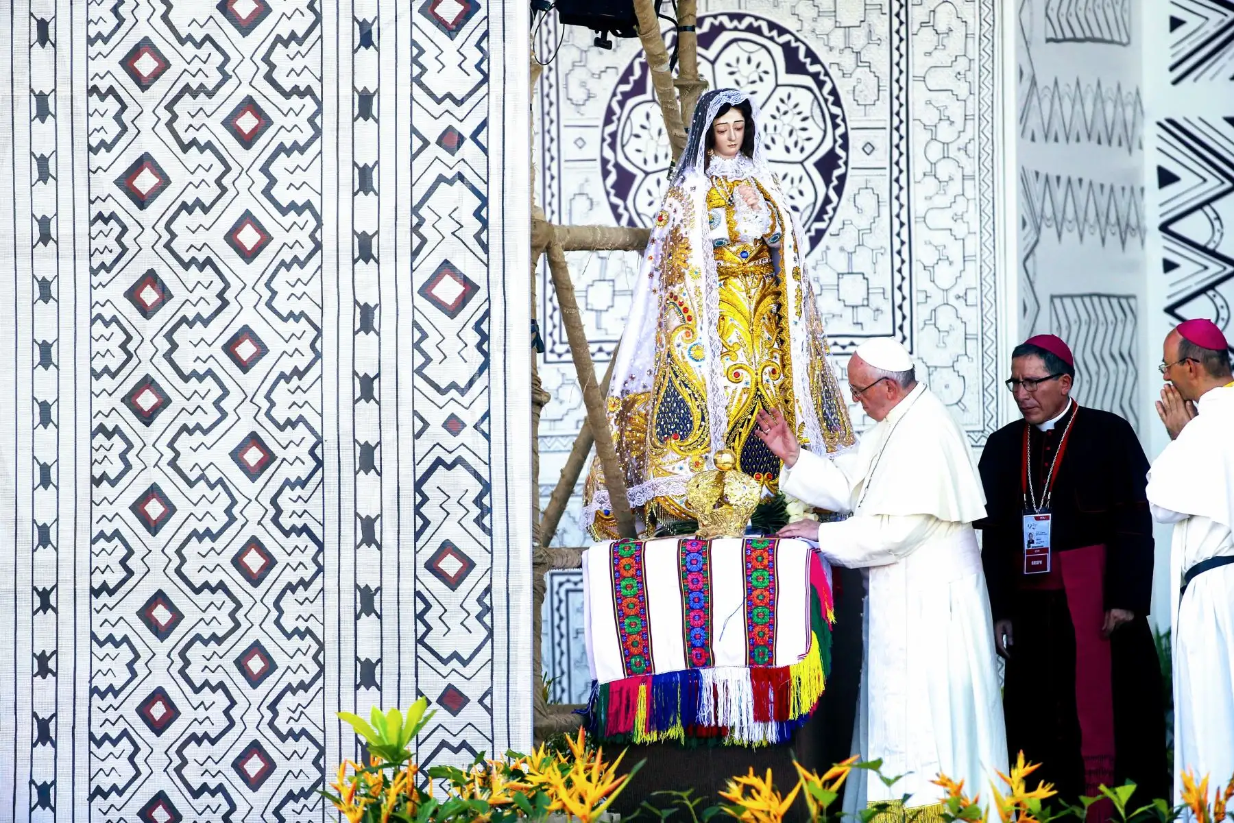 PUERTO MALDONADO  PERÚ - ENERO19. Papa Francisco se encuentra con fieles en la explanada del instituto Jorge Basadre, de Puerto Maldonado.Foto: ANDINA/Luis Iparraguirre