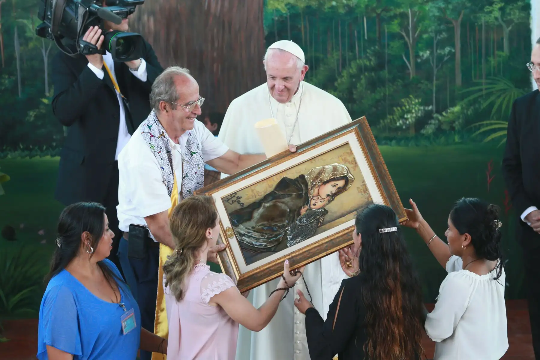 PUERTO MALDONADO PERÚ - ENERO19. Papa Francisco visita albergue Principito. Foto: ANDINA/Norman Córdova