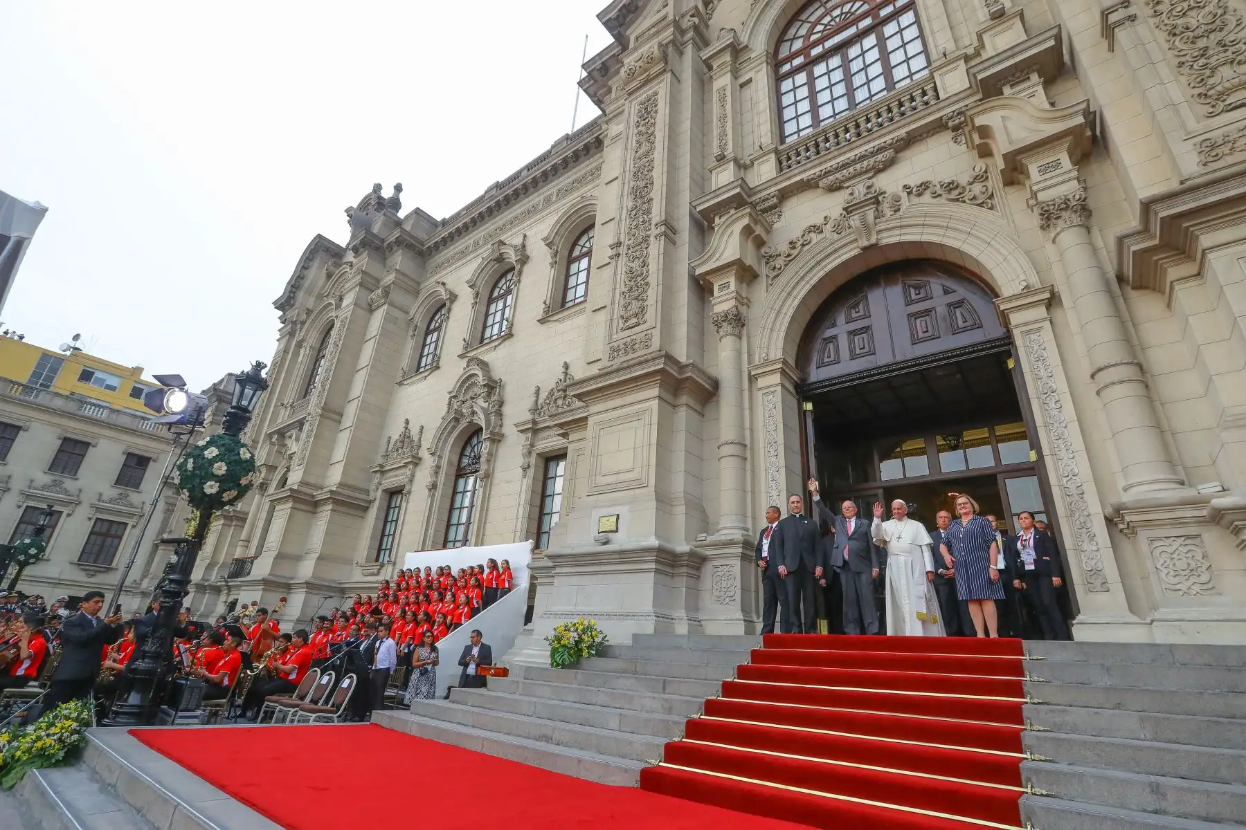 LIMA PERÚ - ENERO 19. Papa Francisco vista Palacio de Gobierno  y se reúne con Presidente Kuczynski. Foto: ANDINA/Prensa Presidencia