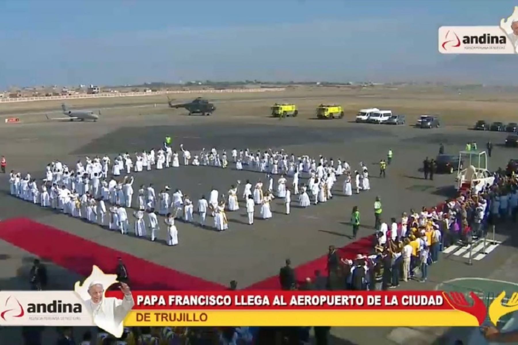 Con marinera norteña Trujillo recibió al Papa Francisco ANDINA/Juan Carlos Guzmán