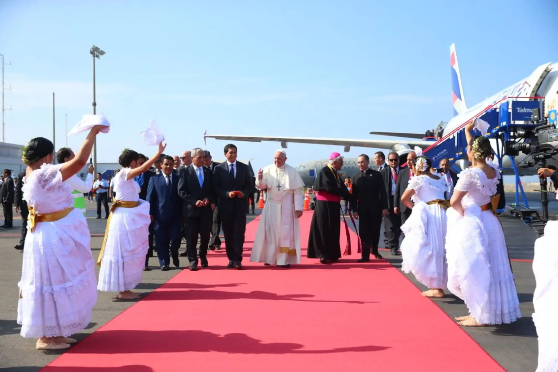 Con marinera norteña Trujillo recibió al Papa Francisco ANDINA/Juan Carlos Guzmán