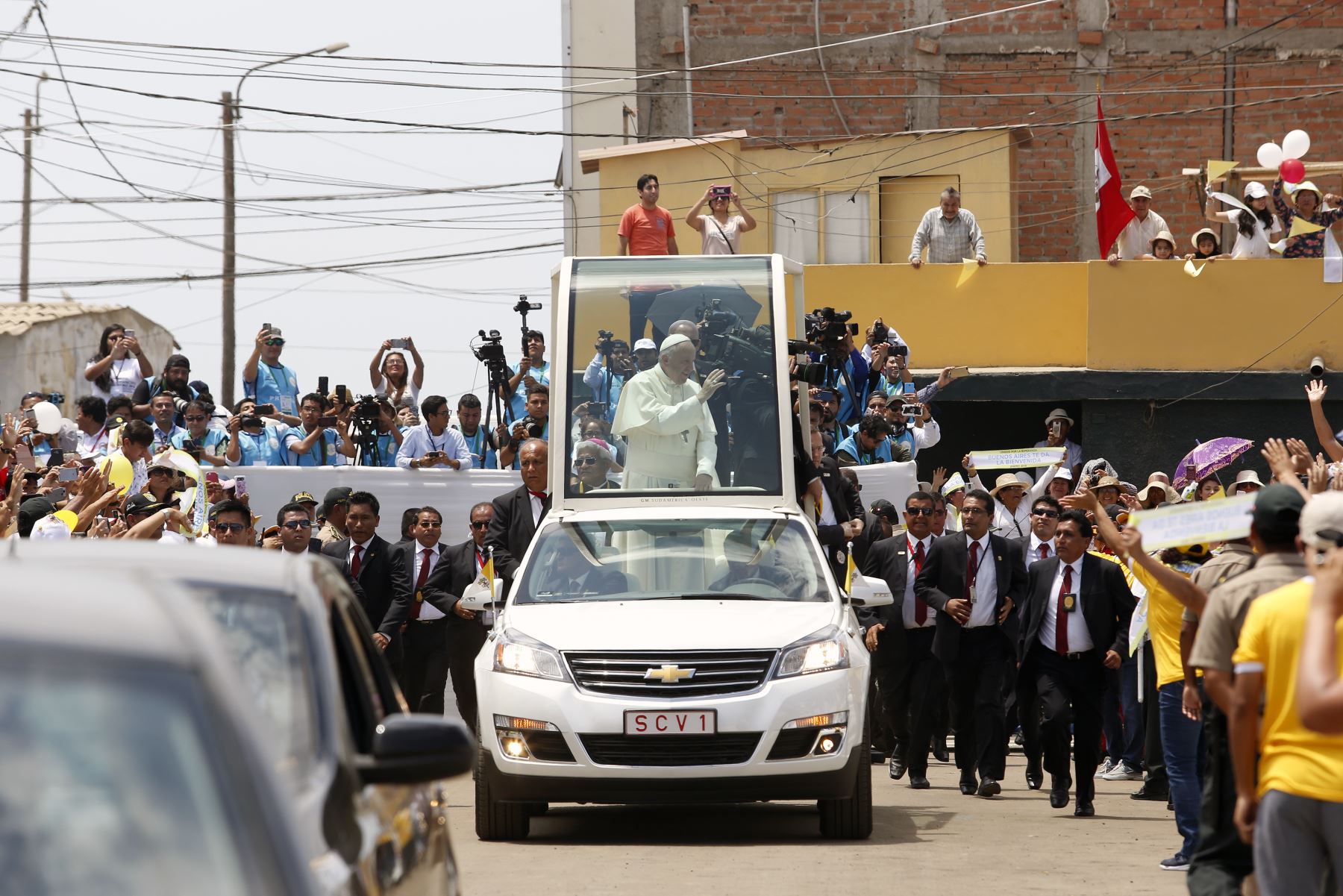 TRUJILLO PERÚ - ENERO 20. Papa Francisco recorre barrio de  Buenos Aires. Foto: ANDINA/Paul Vallejos
