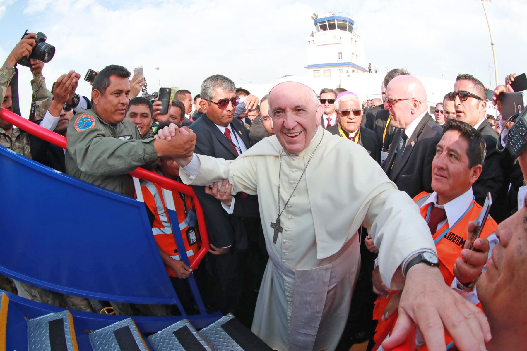 Papa Francisco se despide de Trujillo y retorna a Lima. Foto: ANDINA/ Carlos Lezama