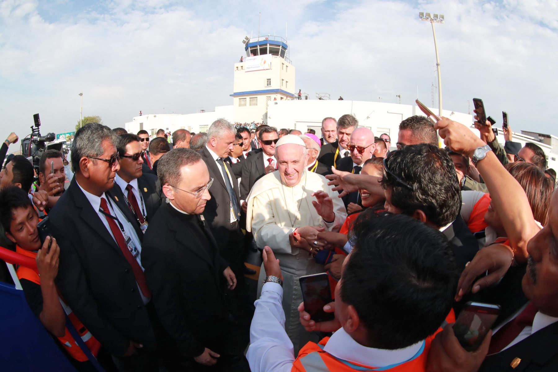Papa Francisco se despide de Trujillo y retorna a Lima. Foto: ANDINA/ Carlos Lezama