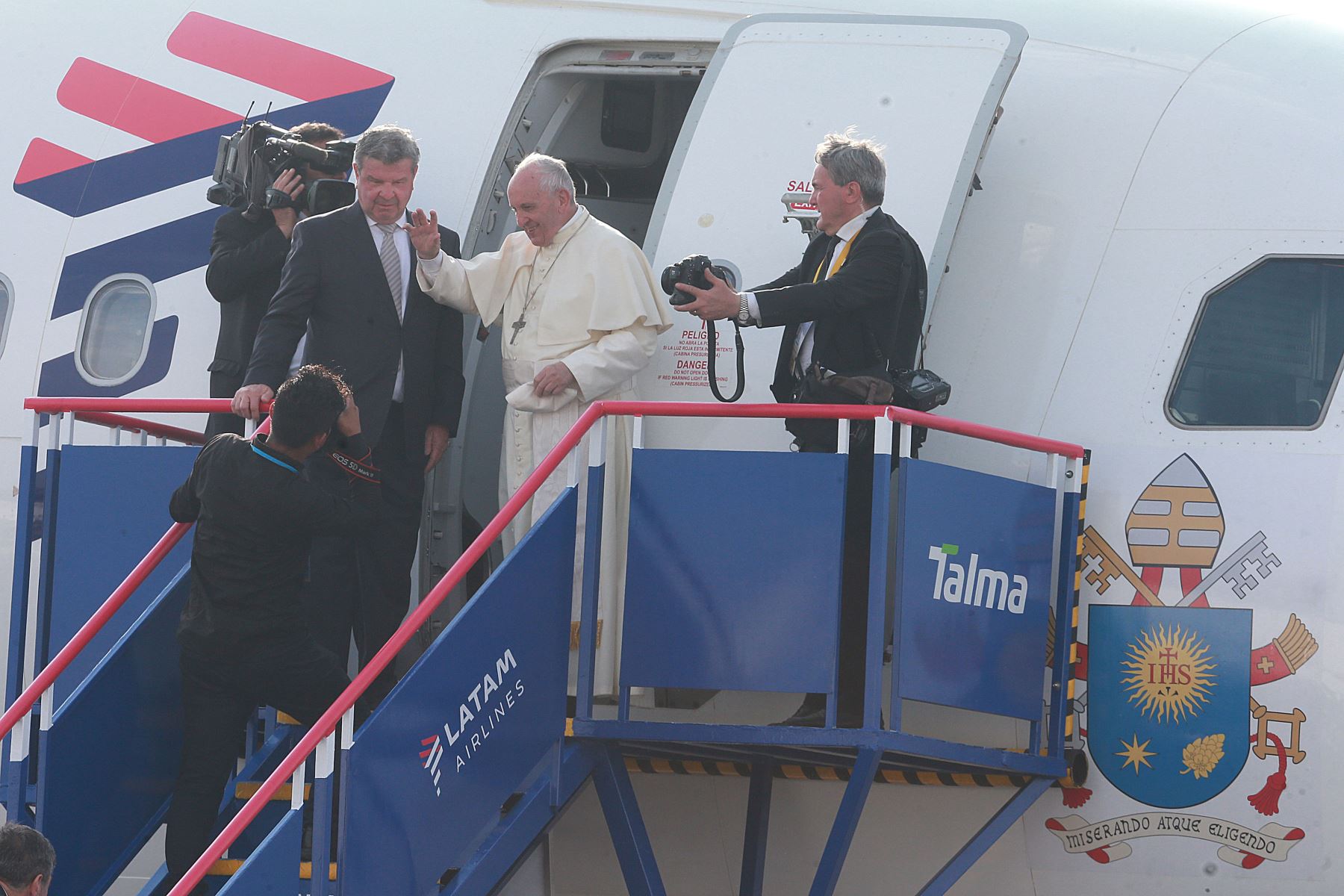 Papa Francisco se despide de Trujillo y retorna a Lima. Foto: ANDINA/ Vidal Tarqui