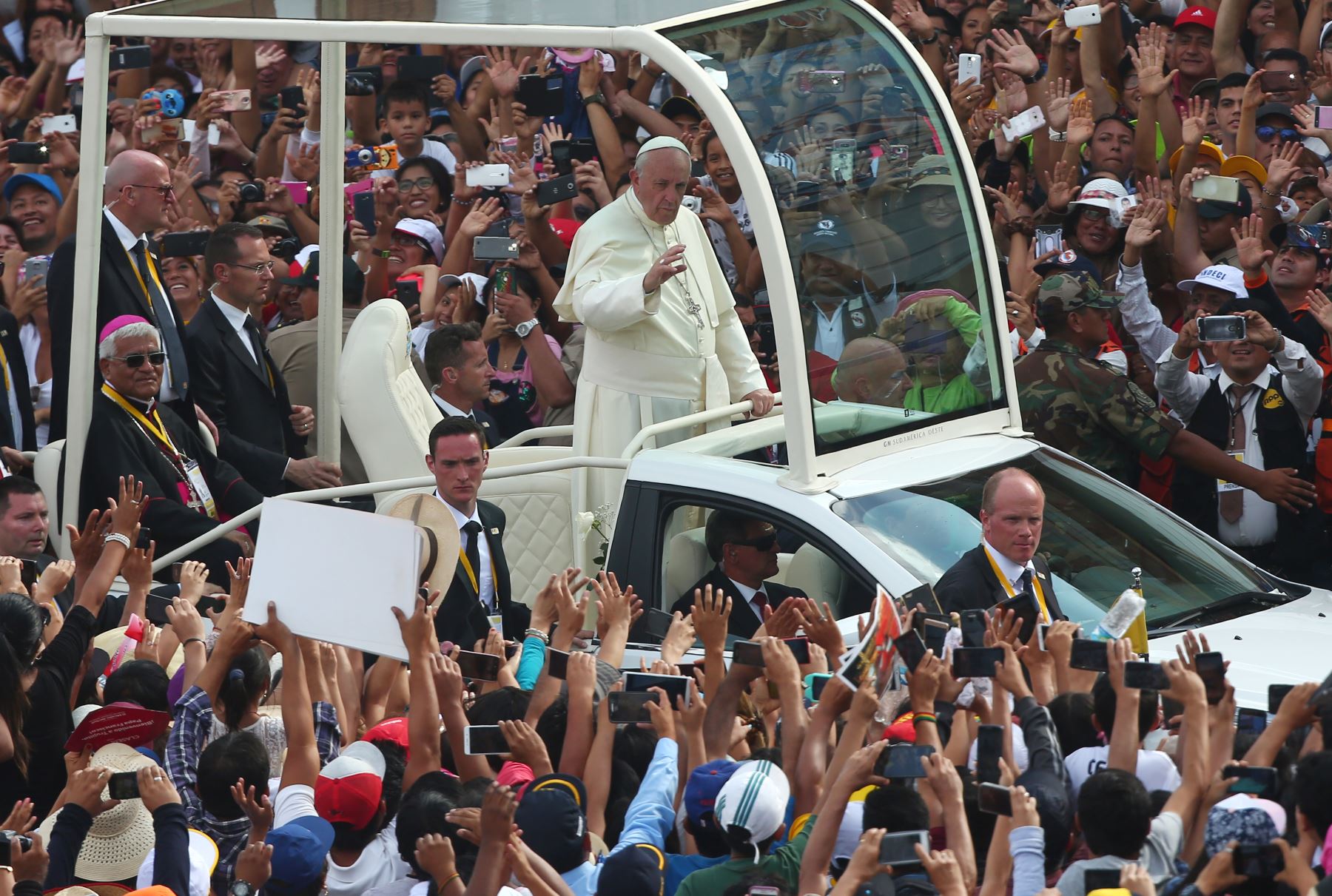 Papa Francisco en Trujillo. Foto: ANDINA.