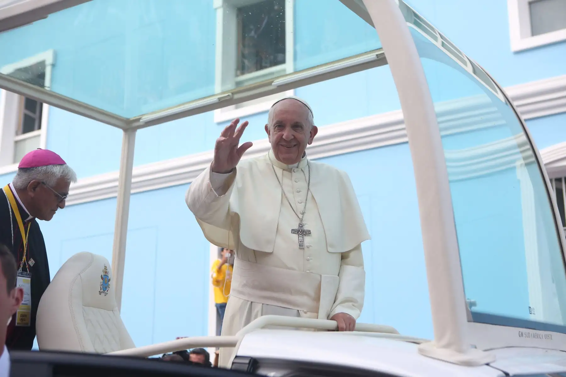 TRUJILLO PERÚ - ENERO20. Papa Francisco recorre las calles de Trujillo. Foto:ANDINA/Roberto Caceres