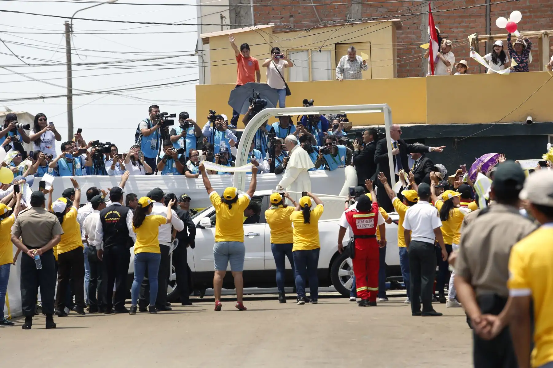 TRUJILLO PERÚ - ENERO 20. Papa Francisco recorre barrio de  Buenos Aires. Foto: ANDINA/Paul Vallejos