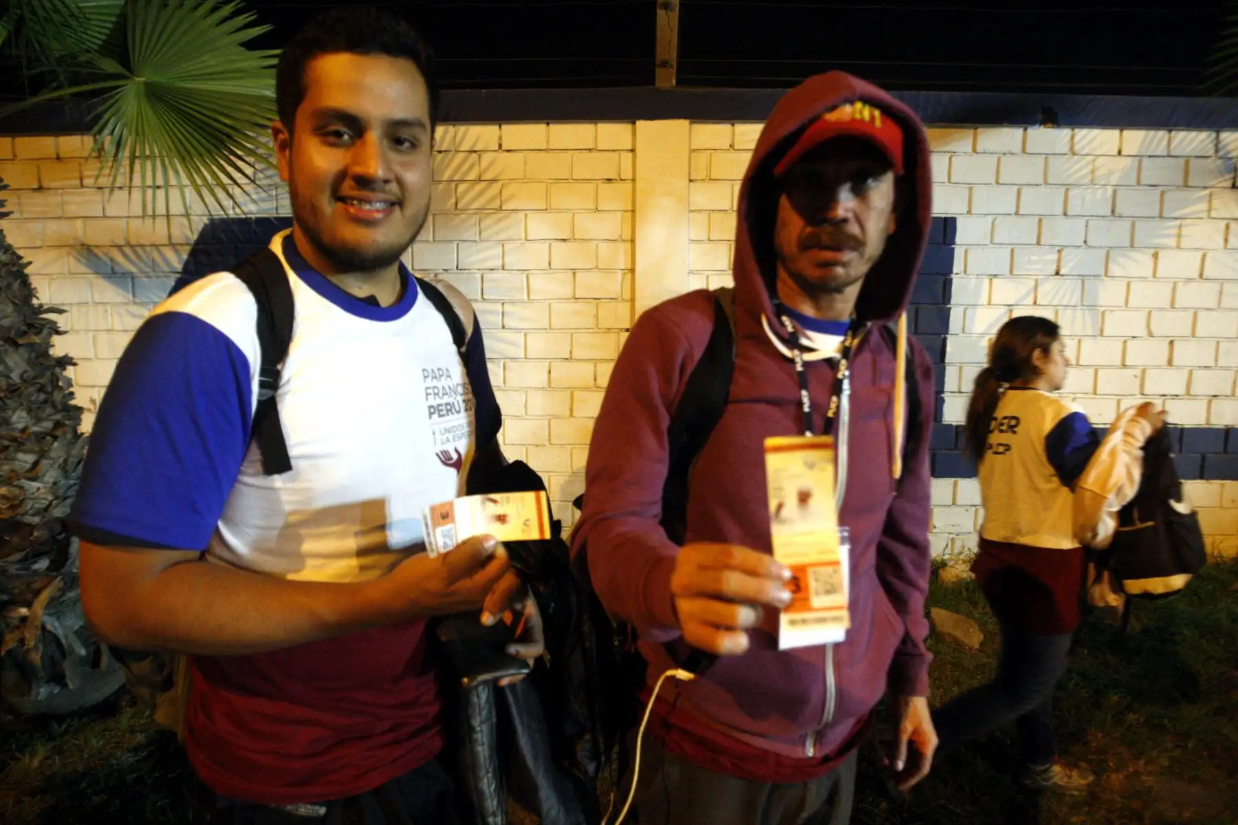 LIMA- PERÚ- 21 ENERO.  Primeros fieles empiezan a llegar a las Palmas para presenciar misa realizada por el Papa Francisco . Foto: ANDINA/Eddy Ramos.