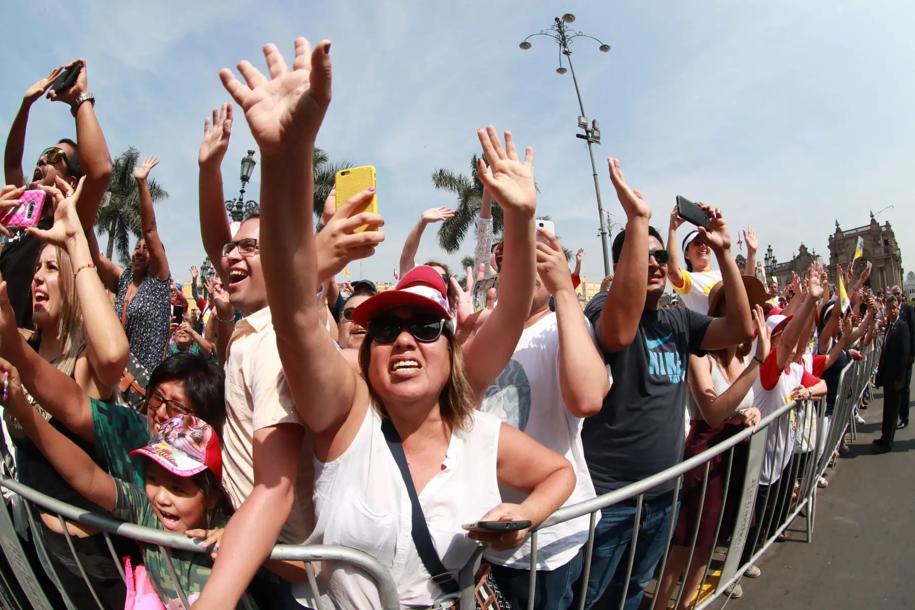 LIMA PERÚ - ENERO 21. Papa Francisco llega a  Catedral de Lima. Foto: ANDINA/Carlos Lezama