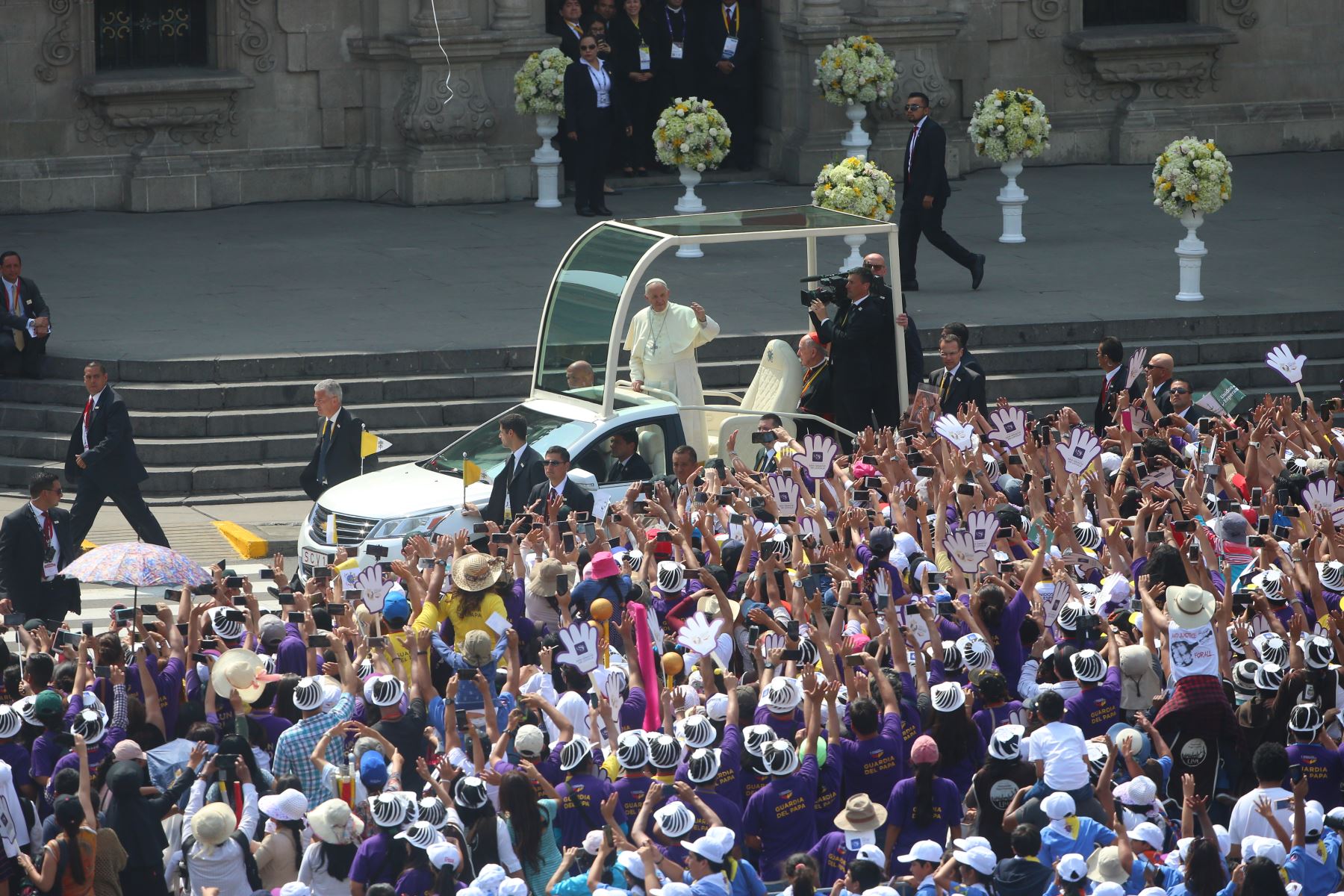 Papa Francisco en Catedral de Lima. Foto: ANDINA/Juan Carlos Guzmán