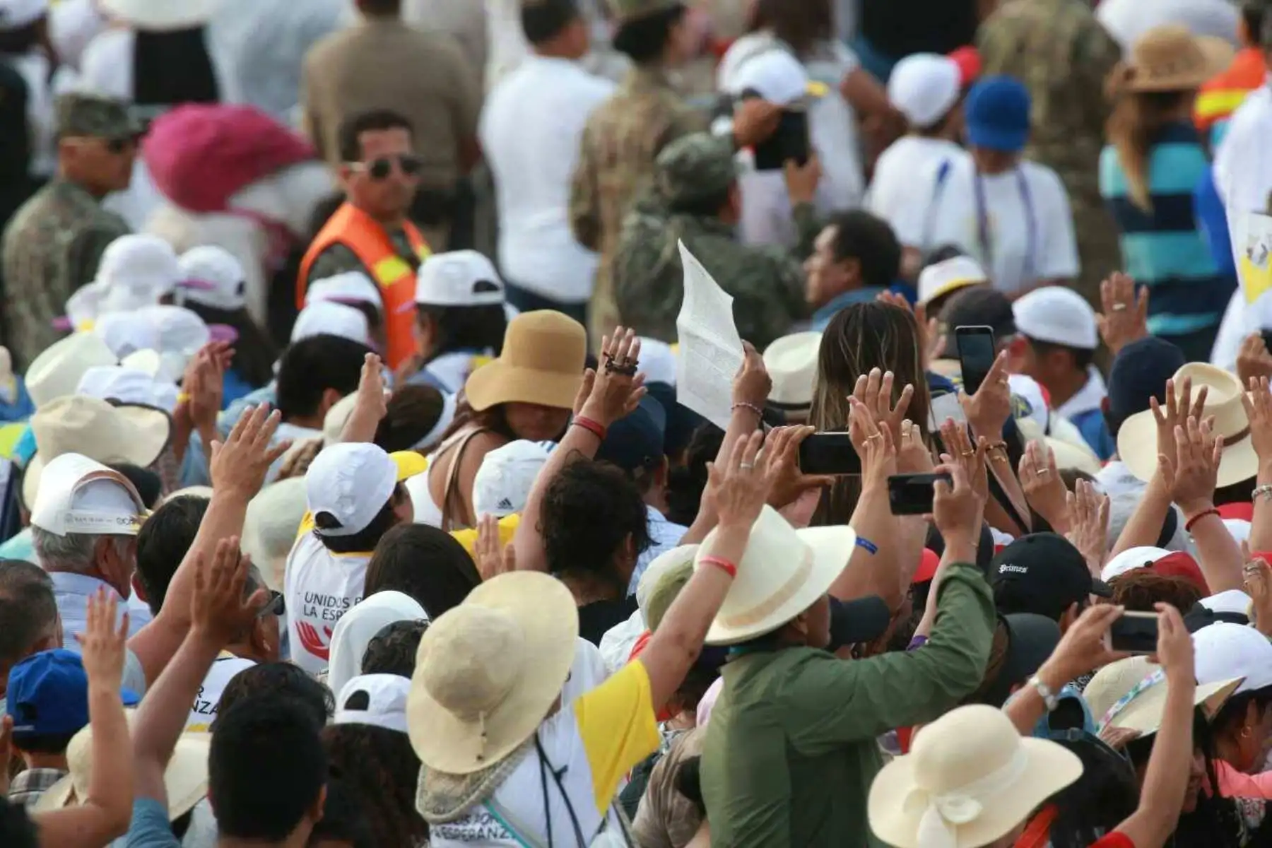 LIMA PERÚ - ENERO 21. Papa Francisco oficia misa en las Palmas. Foto: ANDINA/Jhony Laurente