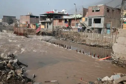 Inundación causada por el río Rímac. Foto. ANDINA/Vidal Tarqui